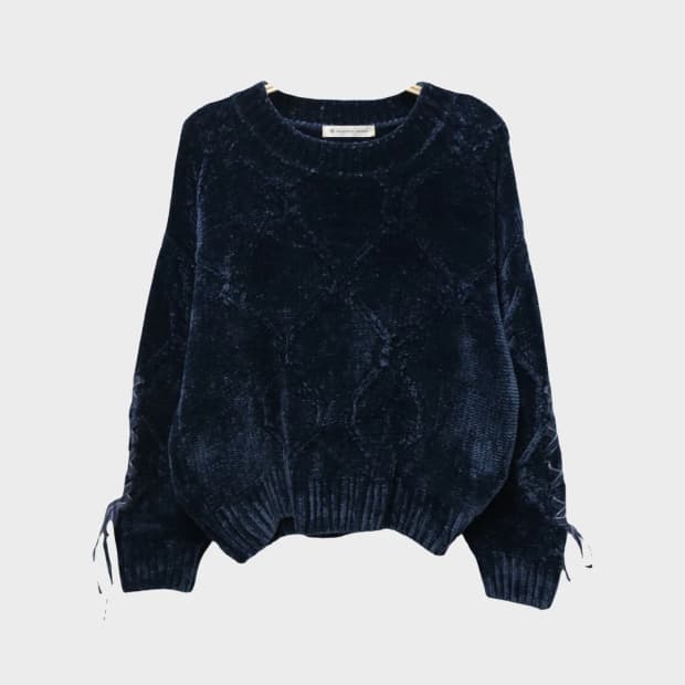 MAJESTIC LEGON 발레코어 네이비 니트 61114