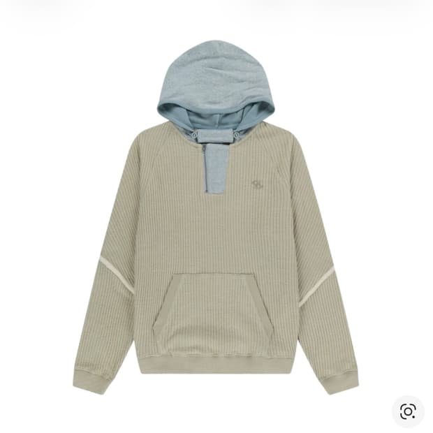 산산기어 리브드 후디 니트 베이지 2사이즈