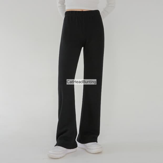 블랙업 세미 부츠컷 니트 팬츠 3C_아이보리.다크그레이.블랙