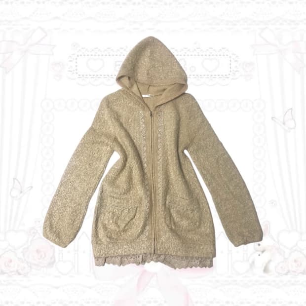 엑시즈팜 히메라떼갸루 니트 후드집업