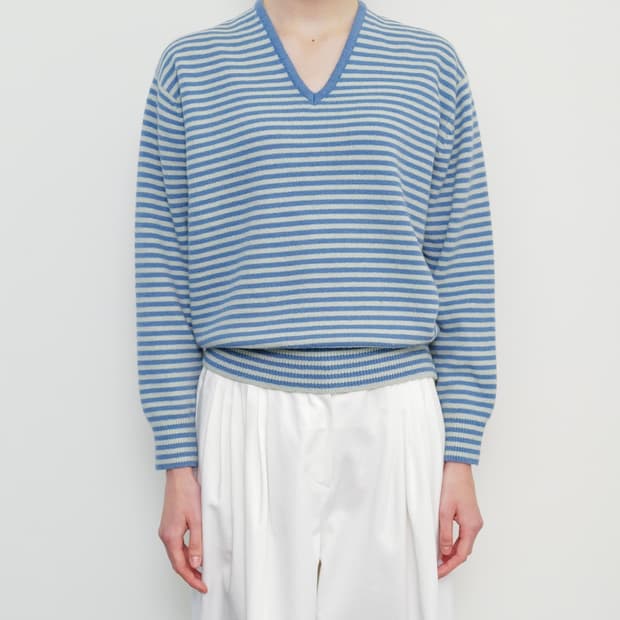 문달 리스카 니트 moondalRisca Knit in Fade Blue