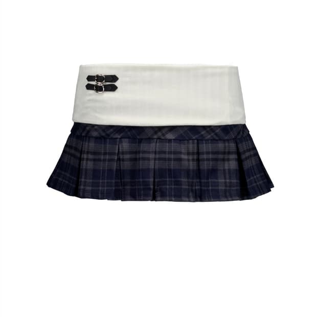 포어링 25FW 4US Banding mini skirt (check)