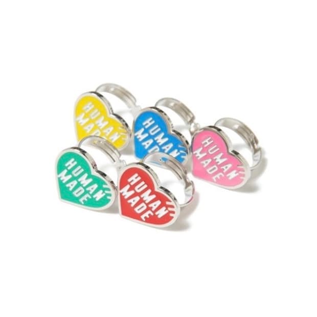 [ONE SIZE] 휴먼메이드 하트 실버 링 블루