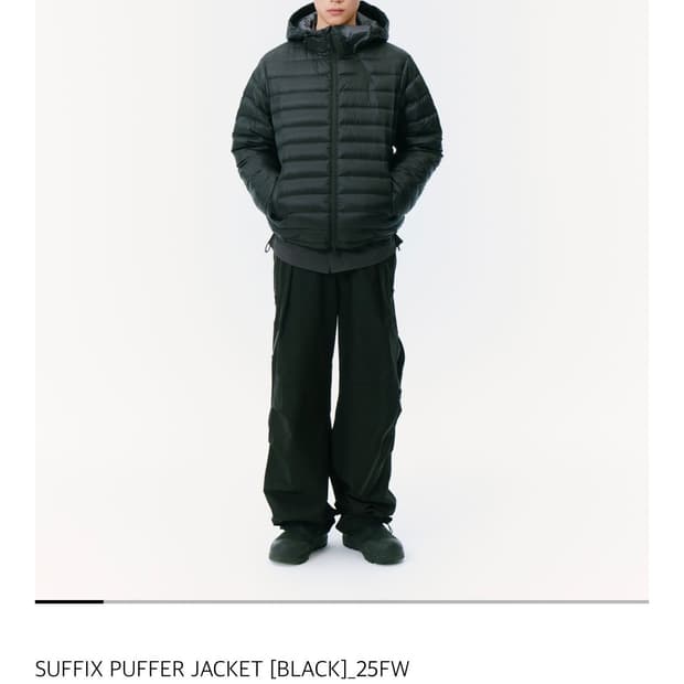 [4사이즈] 산산기어 서픽스 푸퍼 자켓 블랙