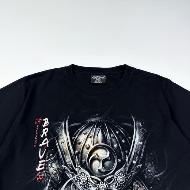 VTG 빈티지 사무라이 블랙 반팔티 (XL)