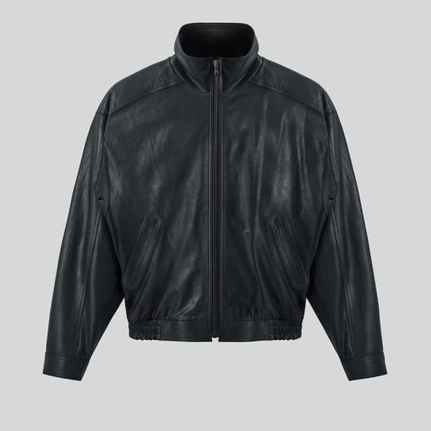 렉토 빈티지 이펙트 크랙 레더 점퍼