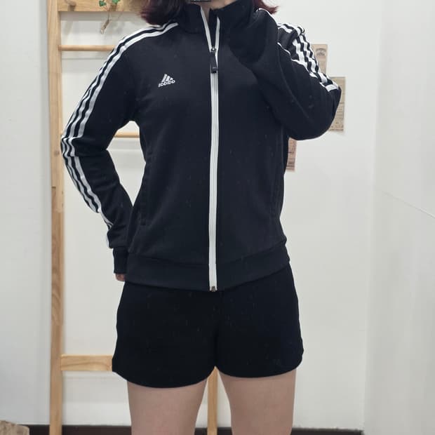 [프립]90/아디다스 삼선 트레이닝 집업 자켓 블랙