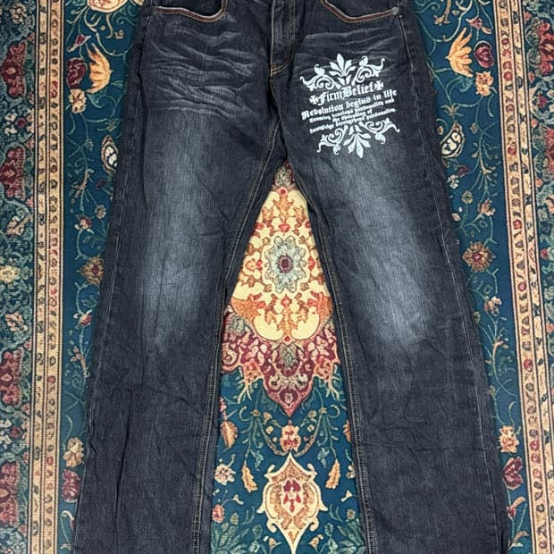 JPN Y2K LETTERING PANTS 3715