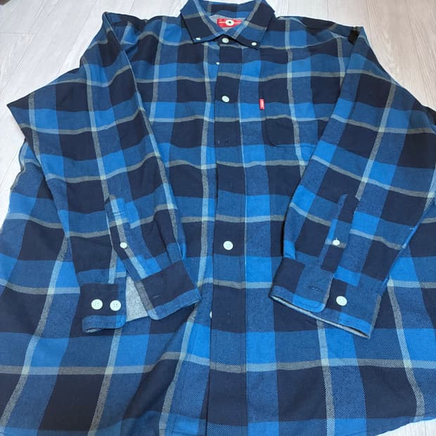 컨버스 블루 체크 셔츠
