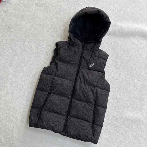 M 아식스 덕다운 패딩 조끼 0413T