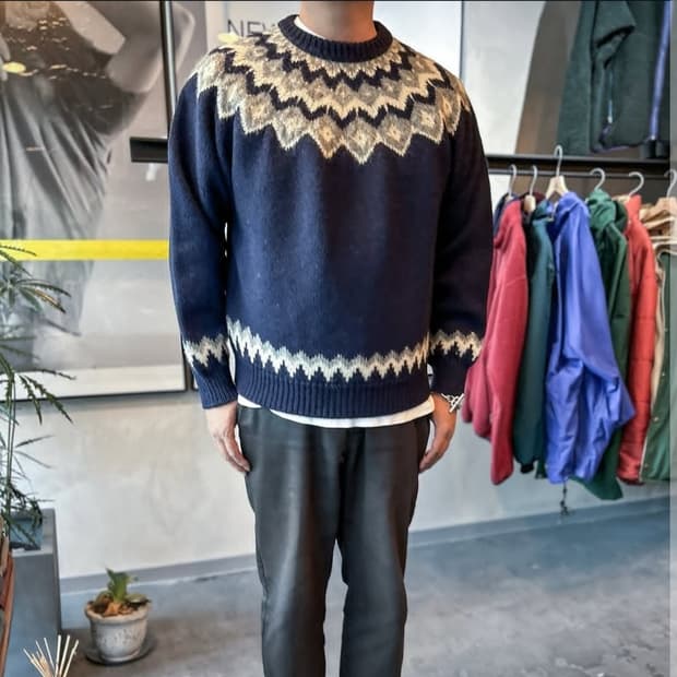 90S LL.BEAN  페어아일 스웨터 - M