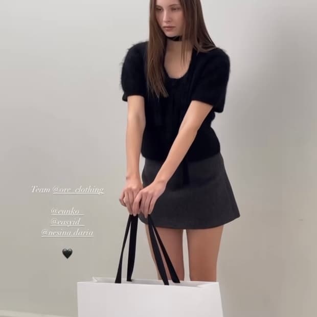 ORE Shaggy Half Sleeve 오어 니트 가디건