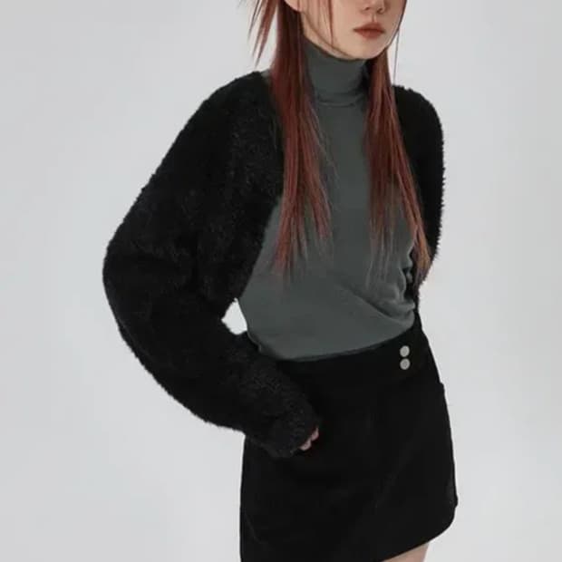 블랙업 퍼 볼레로