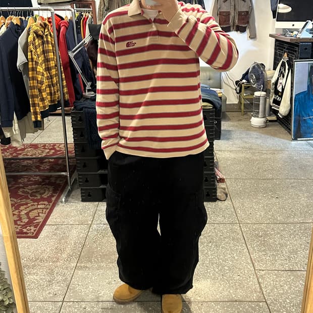 00s 노스페이스 럭비셔츠