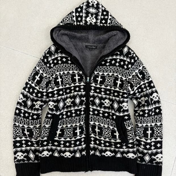 해골 노르딕 후드집업