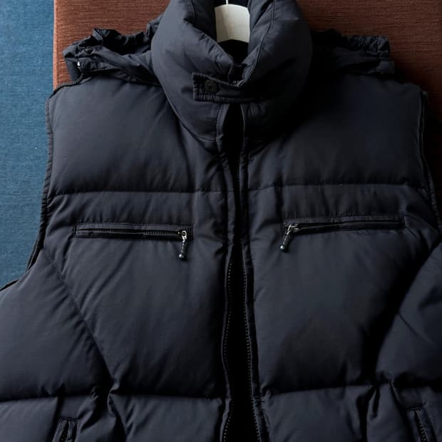 Washed nylon duck down vest