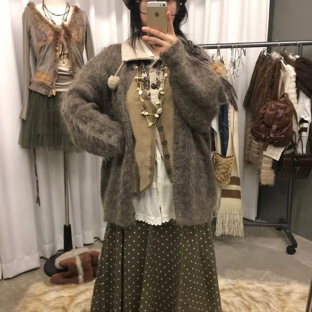 큐빈티지 코디 세트 팝니당 니혼진 브라운 너드 차일드매거진 미라이클립