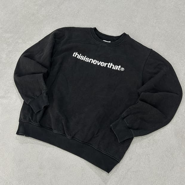 디스이즈네버댓 블랙 맨투맨 티셔츠 m
