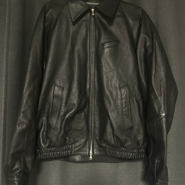 mudule a4 leather blouson 48