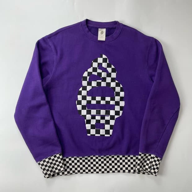 BBC 아이스크림 체크보드 스웻셔츠