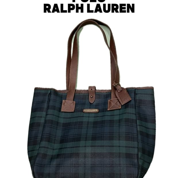 (OS) 폴로 랄프로렌 타탄체크 숄더 백