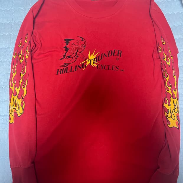 90s 빈티지 할리데이비슨 롤링 썬더 긴팔 티셔츠