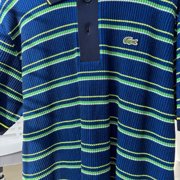 lacoste 골지 스트라이프 니트 us l size