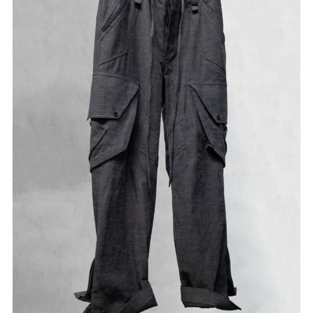 블랙멀 blackmerle cargo pants / slub grey