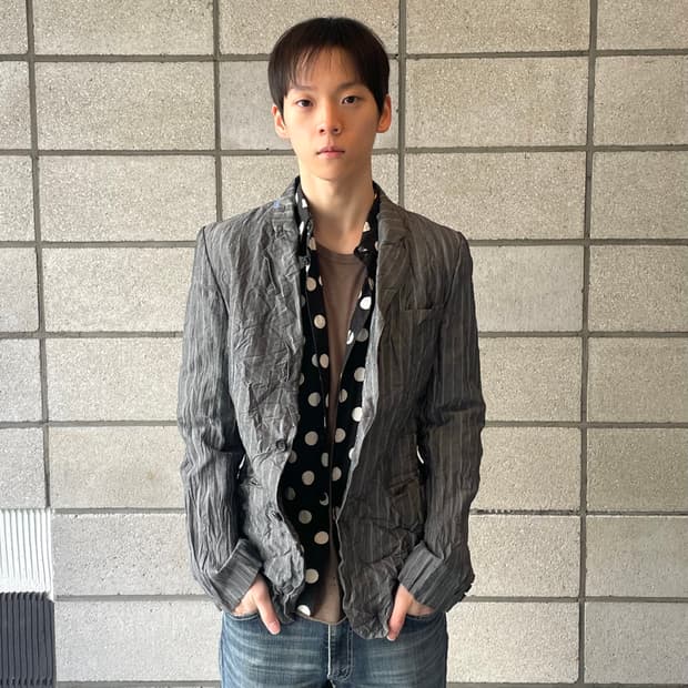 준야와타나베 주름가공 자켓