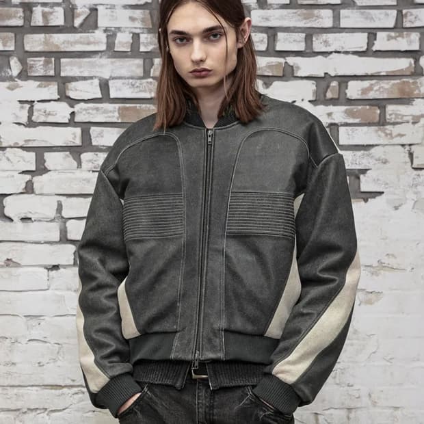 엘무드 스트릿 레이서 카우하이드 레더 자켓 그래파이트 48