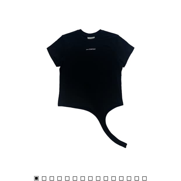 24-003 ROUNDED HEM T-SHIRT (BLACK)