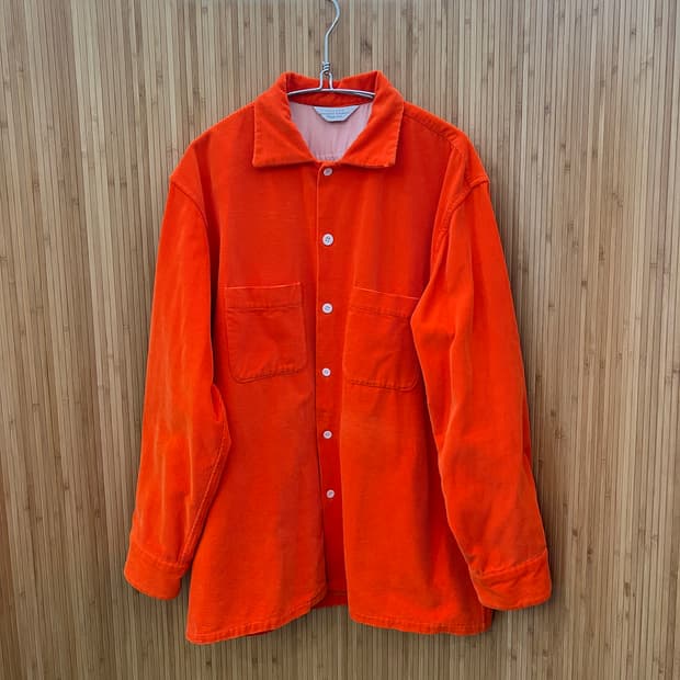 언유즈드 오렌지 코듀로이 셔츠 자켓 3사이즈