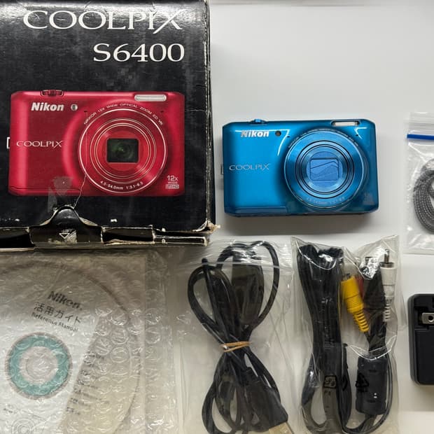 니콘 쿨픽스 s6400 블루 디지털 카메라 풀박스