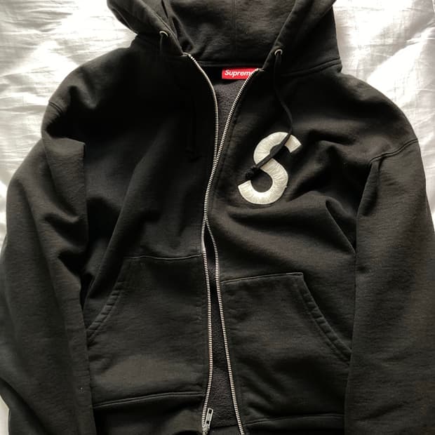 슈프림 s 로고 후드집업