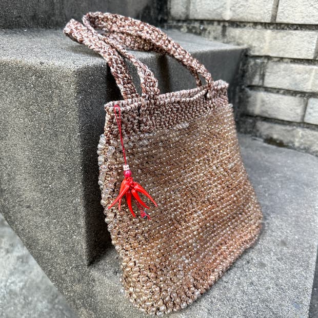 Vintage brown biz mini bag