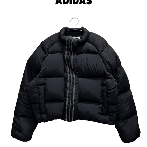 (XS) 아디다스 쇼트 다운 자켓 블랙