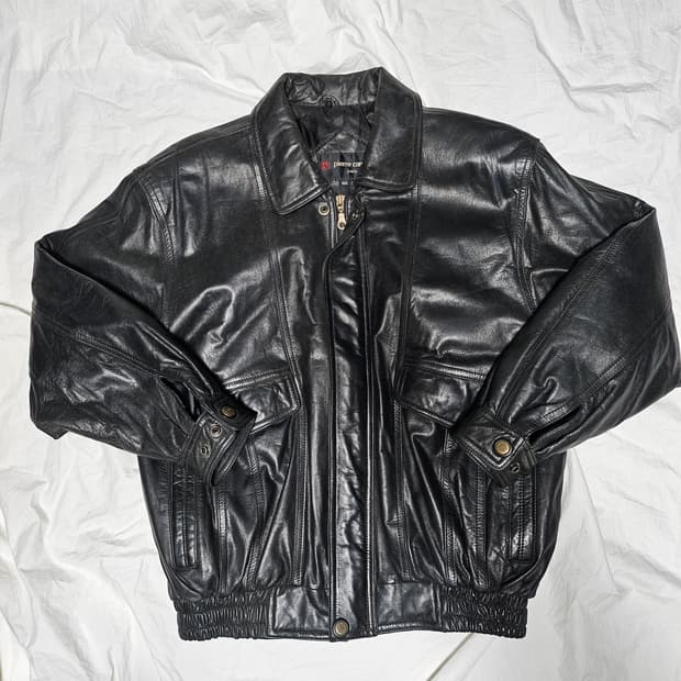 피에르가르뎅 올드 레더 자켓 카코트 소가죽 자켓 100