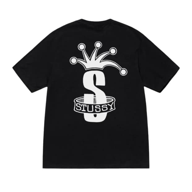 스투시 크라운 밴드 티셔츠 블랙