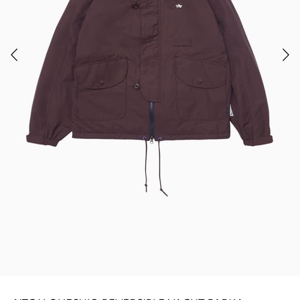 오헤시오x노티카 리버시블 파카 버건디