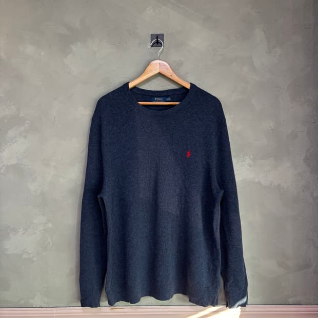 폴로 랄프로렌 램스울 니트 네이비 블루