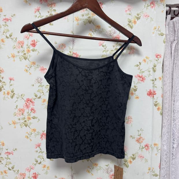 플라워 프린팅 슬리브리스