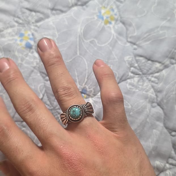 앤디 캐드먼 네이티브 아메리칸 터키석 반지 17호