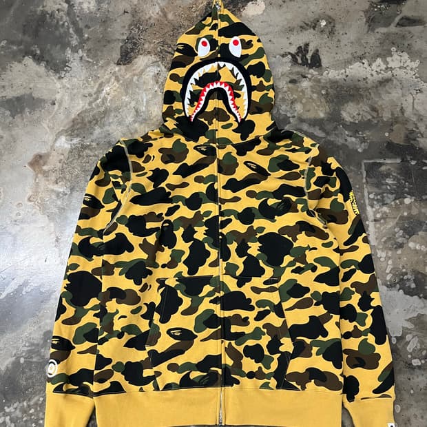 베이프 국내매장판 ponr 카모 후드집업 2XL