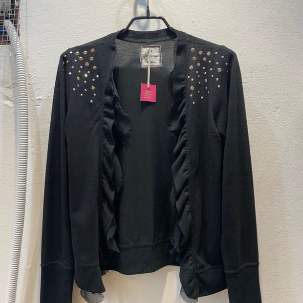 Poof Excellence   블랙  니트 가디건