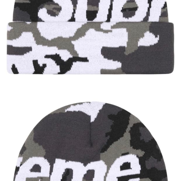 슈프림 카모 빅 로고 비니 