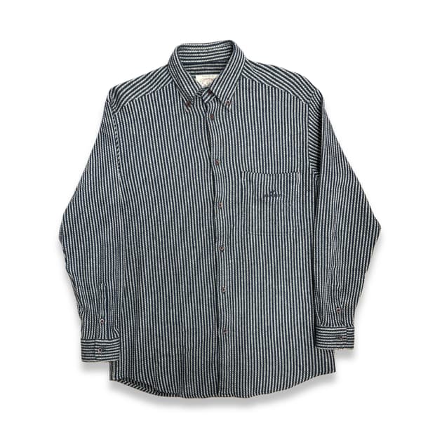 90s Armani Jeans 스트라이프 셔츠 M
