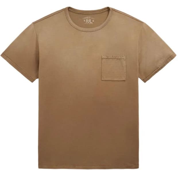RRL 더블알엘 가먼트다이 포켓 티셔츠  L 브라운(새상품)