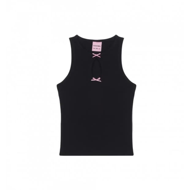 잇자바이브 RIBBON SLEEVELESS TOP 리본 슬리브리스 탑