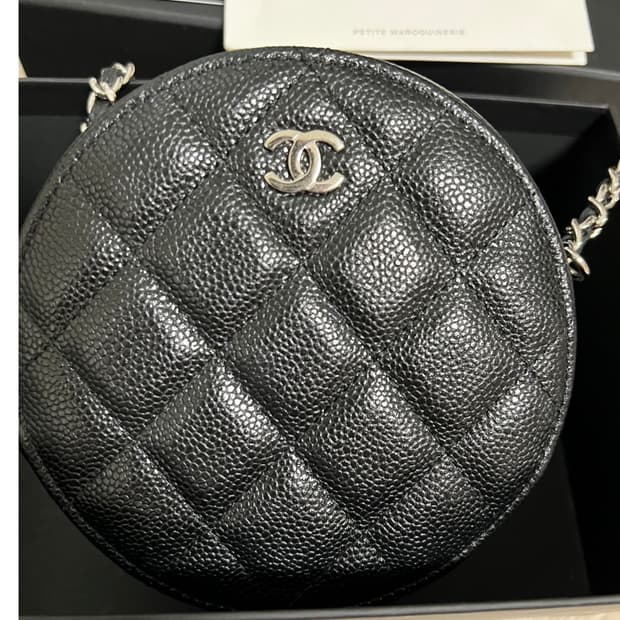 샤넬 탬버린백 블랙 은장 30번대