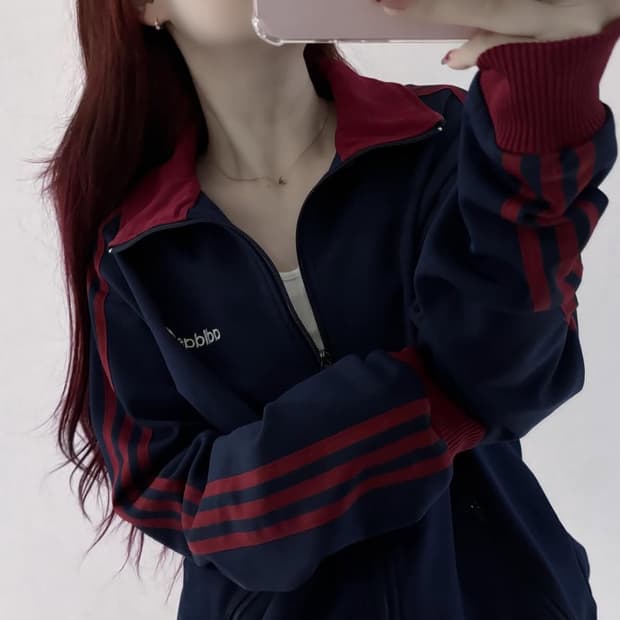 아디다스 딥네이비 버건디 져지 셋업